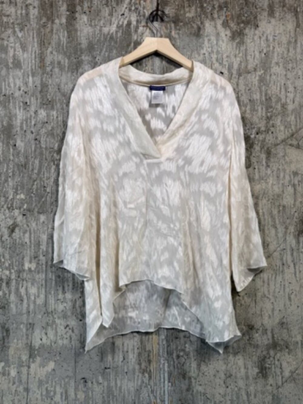 DONCASTER COLLECTION Women's Abstract Print Sheer Tunic Blouse Size 8